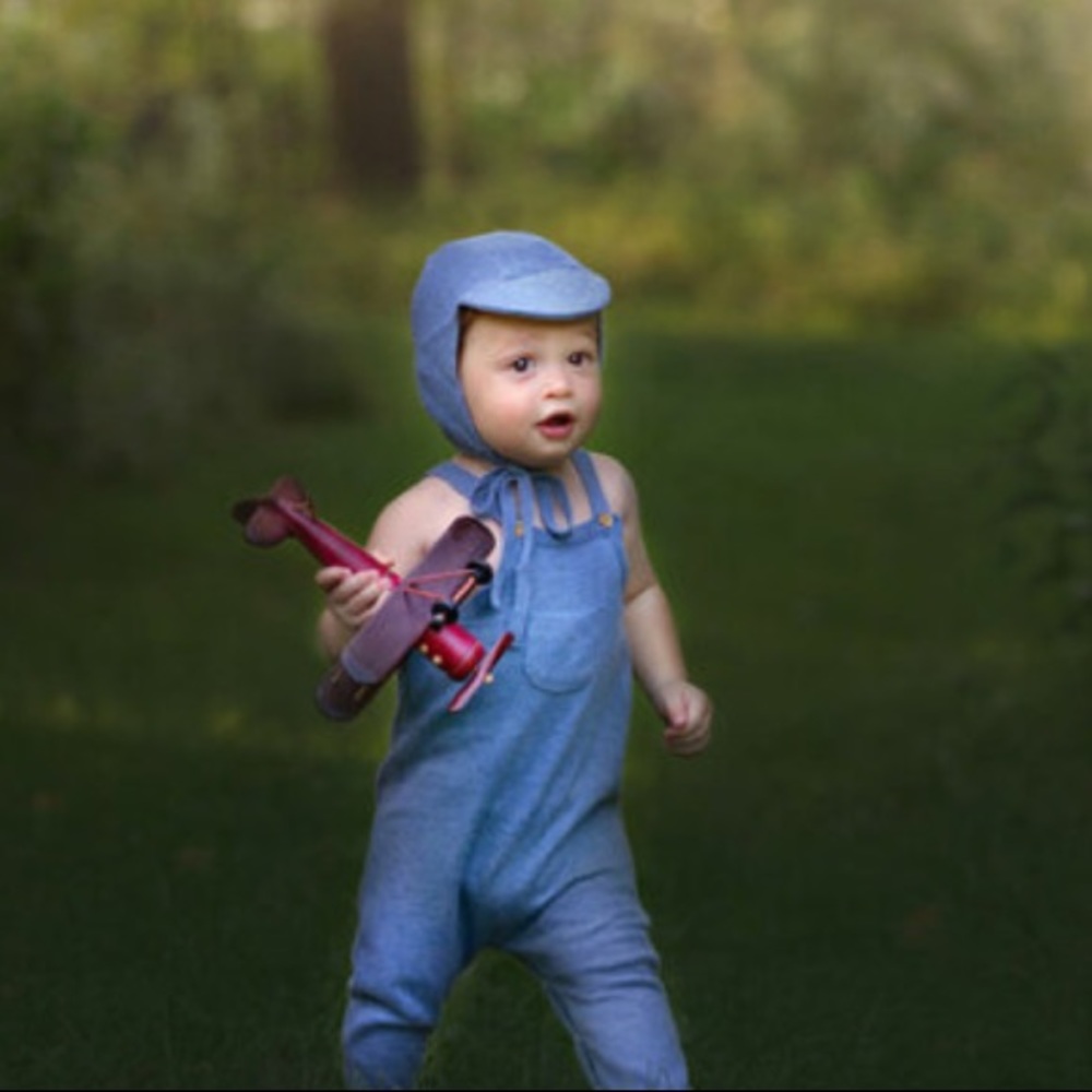 Feltman brother overalls and matching hat brown